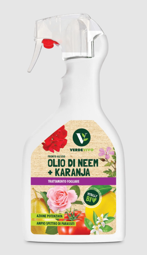 OLIO DI NEEM + KARANJA PRONTOUSO SPRAY PER TRATTAMENTO FOGLIARE | 750 ML